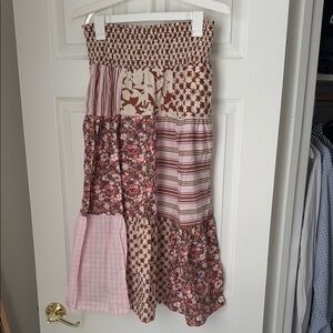 Boho Patchwork Maxi Skirt